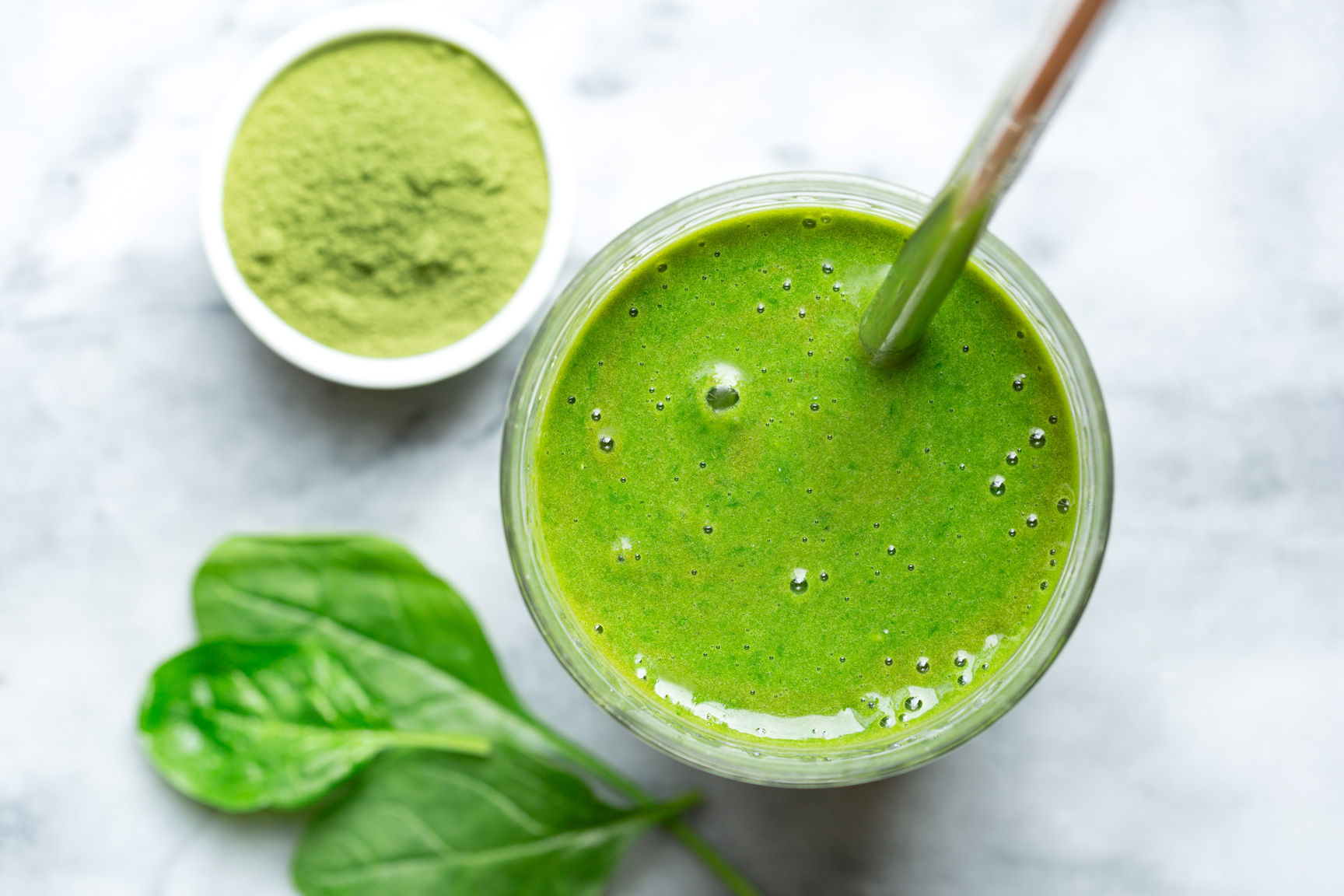Green Smoothie with Matcha Powder